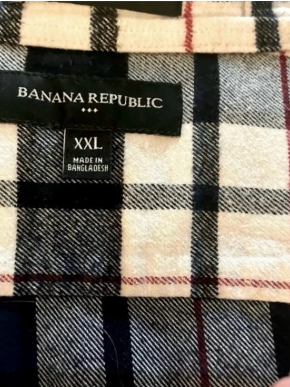 Banana Republic Men's flannel Plaid Shirt XXL